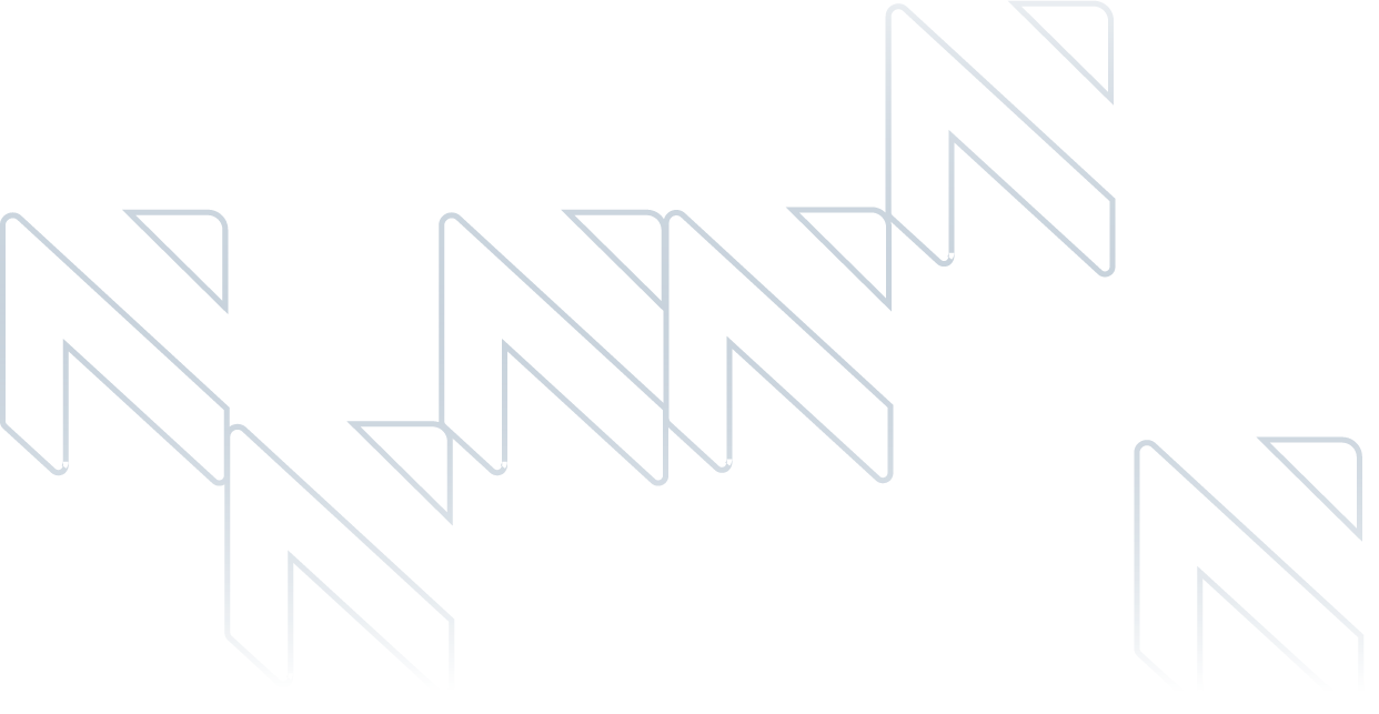 Decorative compass arrow shapes in thin white line style arranged in top right and bottom left corners